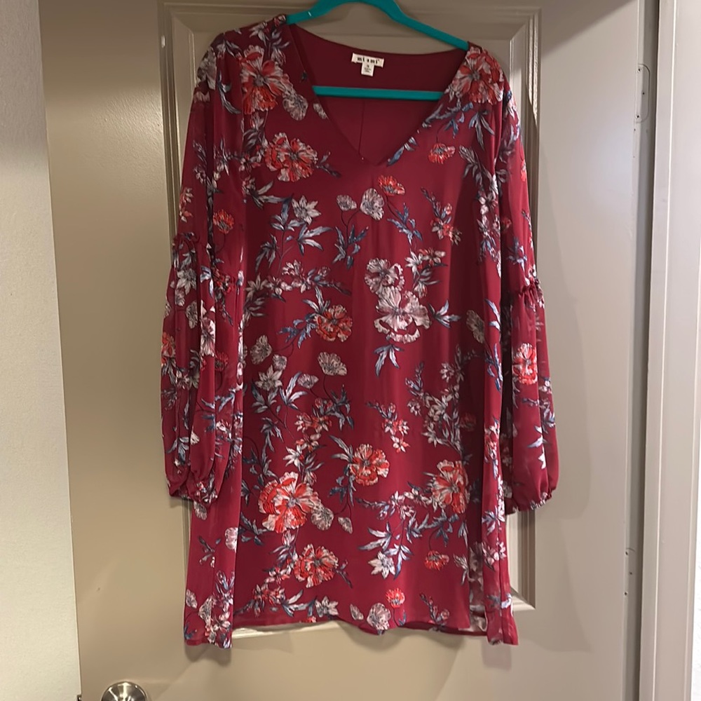 Long sleeve floral dress